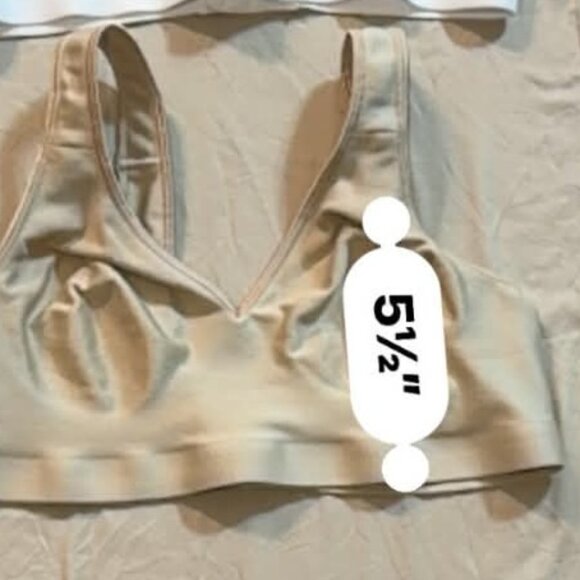 THREE Hanes Comfort Evolution wireless bras (1 black, 1 white, 1 taupe) L / 36D - Picture 11 of 14